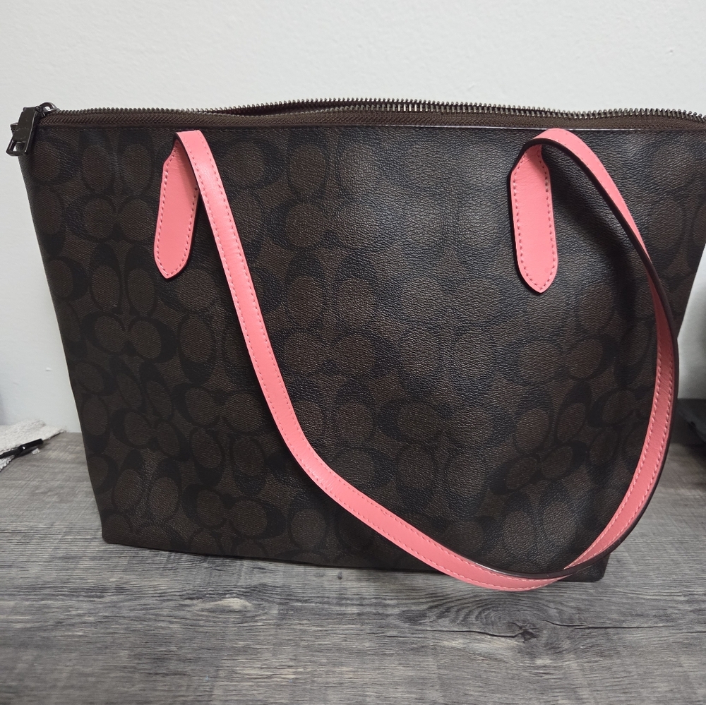 EUC Coach Brown and Pink Tote Bag - Picture 10 of 13